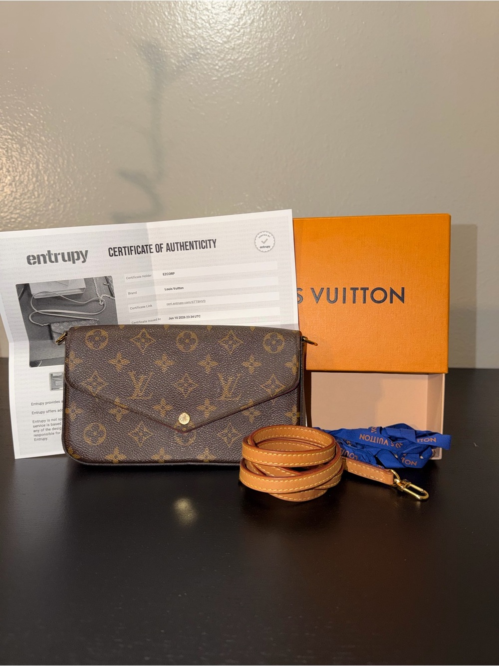 Louis Vuitton Monogram Envelope Crossbody in Brown and Tan